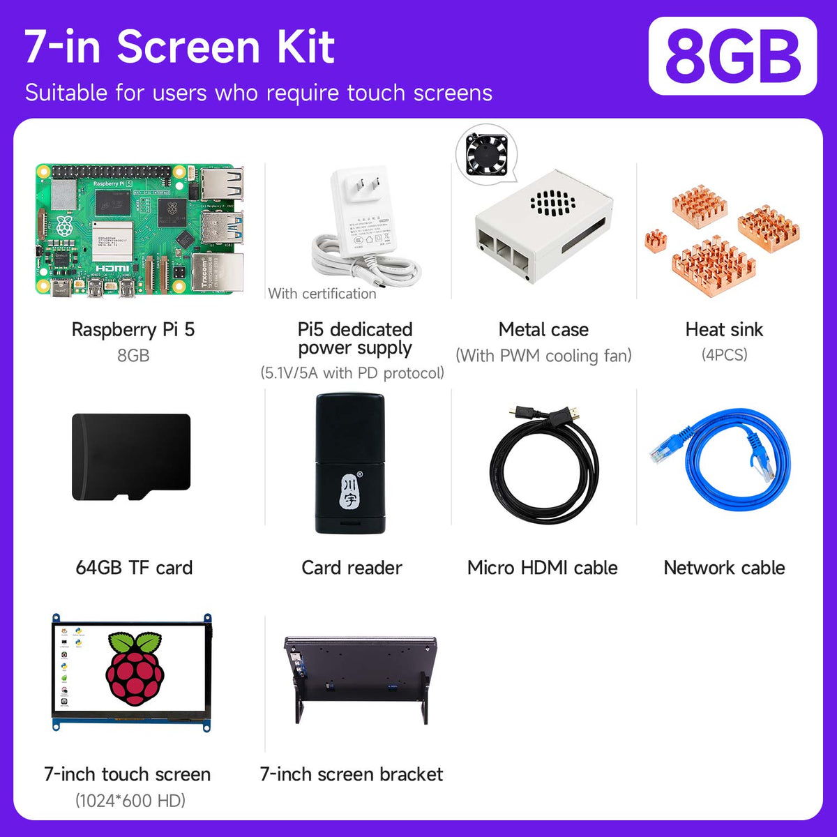 Raspberry Pi 5 Starter Kit(1G/2G/4G/8G/16G)