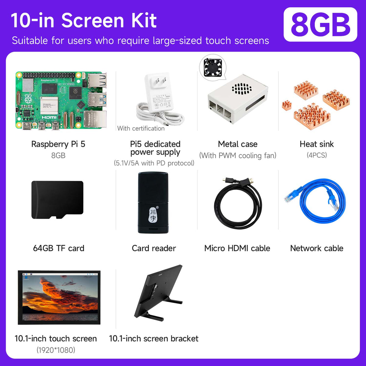 Raspberry Pi 5 Starter Kit(1G/2G/4G/8G/16G)