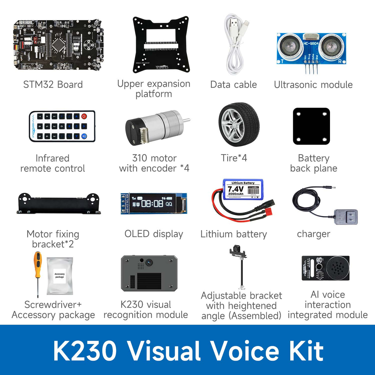 Coche inteligente STM32 con placa de desarrollo multifuncional