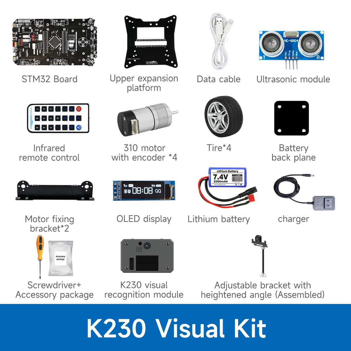 Coche inteligente STM32 con placa de desarrollo multifuncional