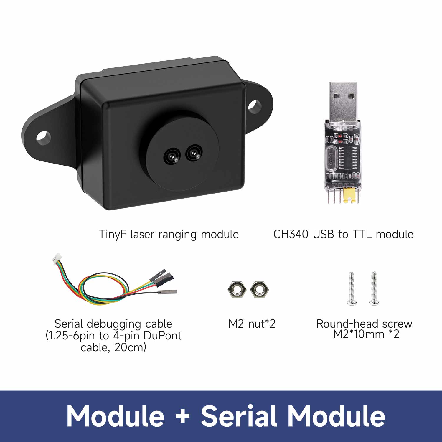 Yahboom TinyF Laser Ranging Module for Robot Car Distance Measurement