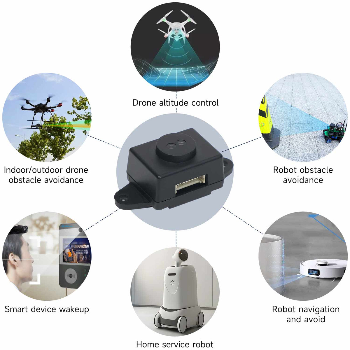 Yahboom TinyF Laser Ranging Module for Robot Car Distance Measurement