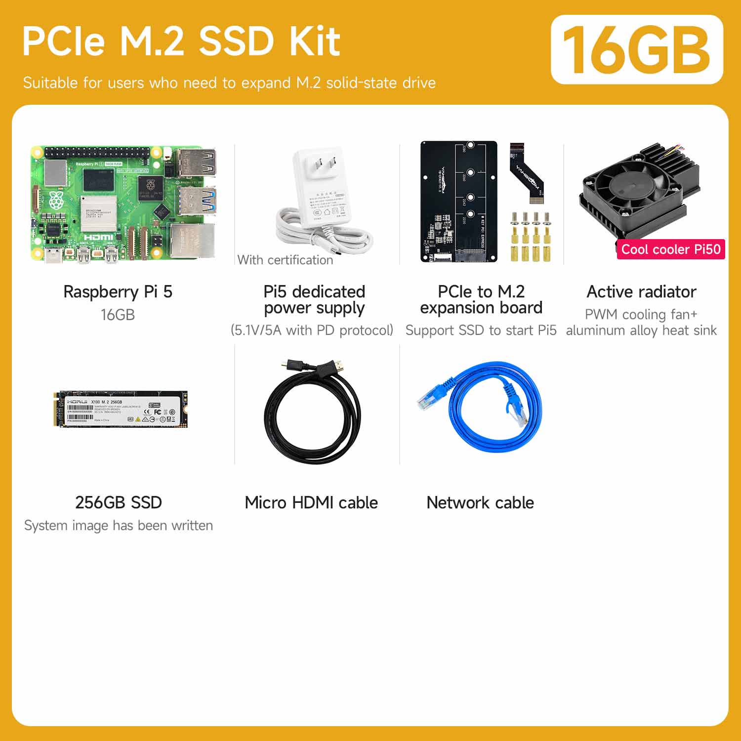 Raspberry Pi 5 Starter Kit(1G/2G/4G/8G/16G)