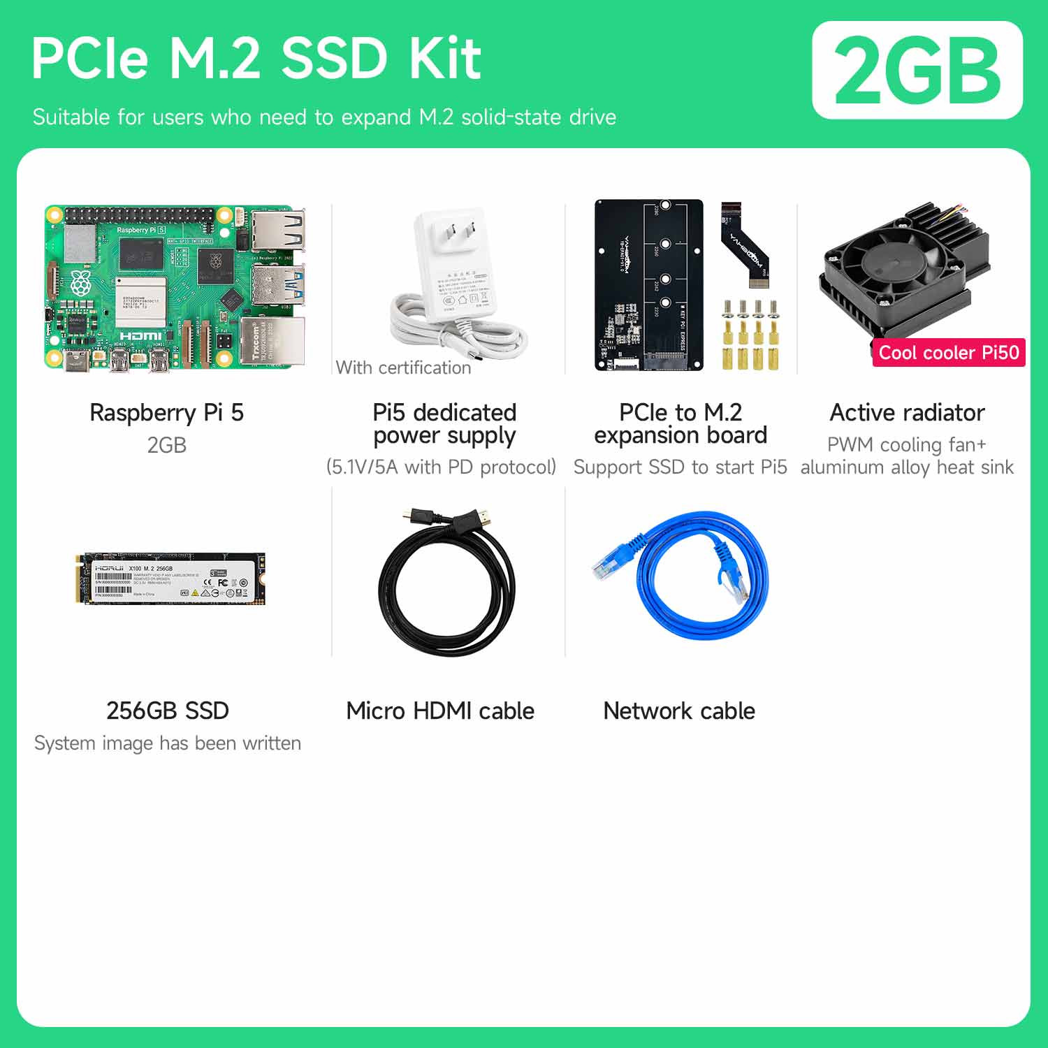 Raspberry Pi 5 Starter Kit(1G/2G/4G/8G/16G)