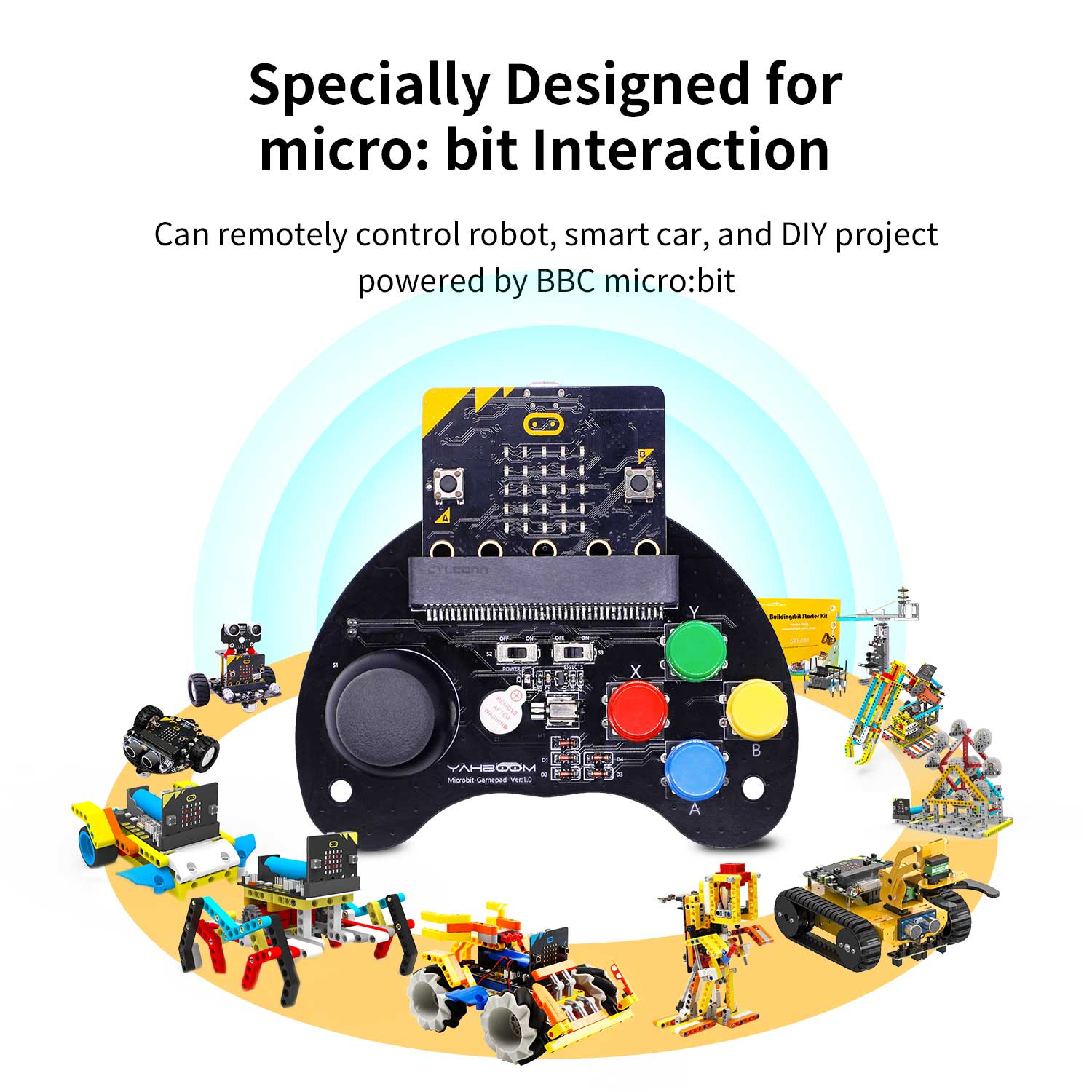 micro:bit basic game handle compatible with Micro:bit V2/1.5 board
