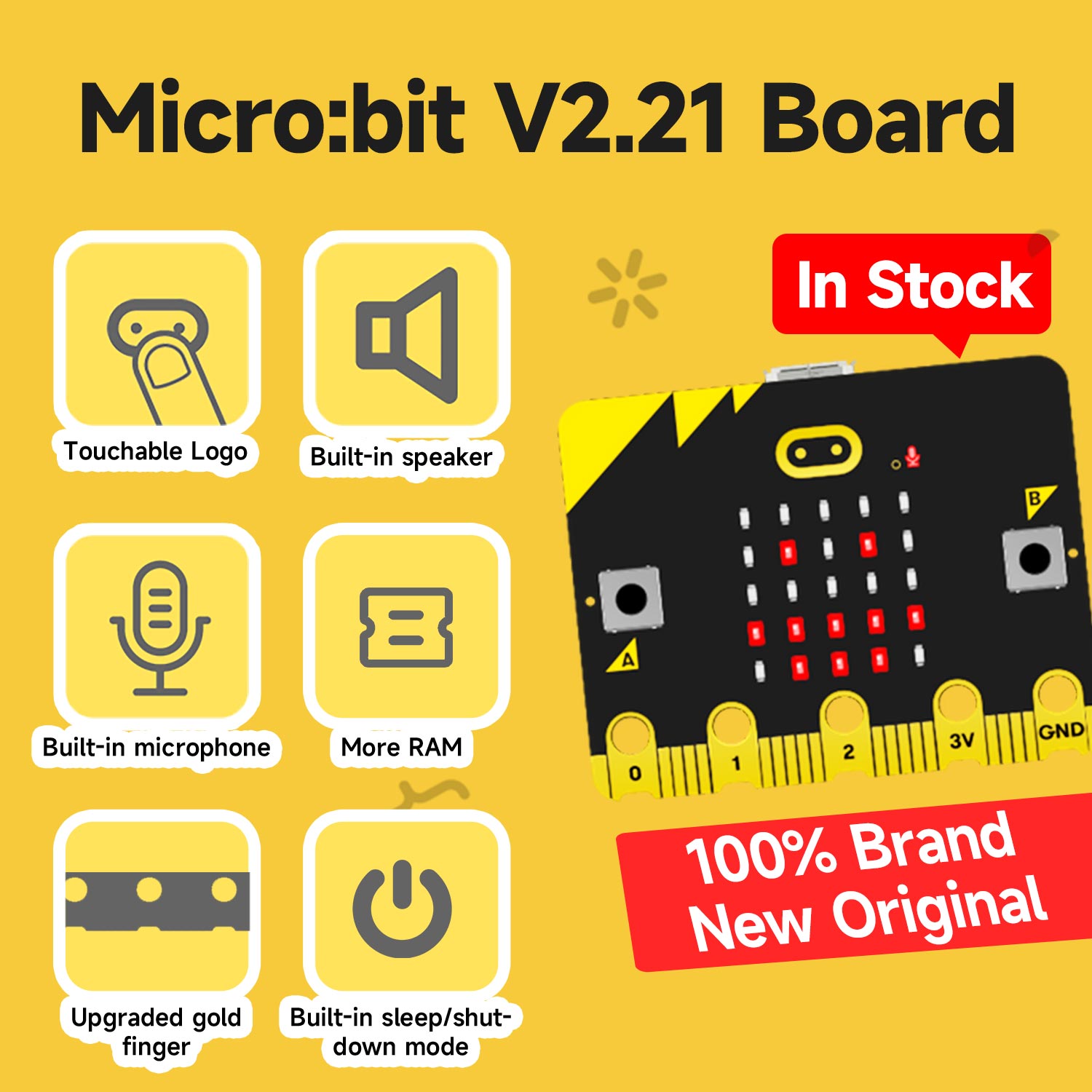 Nouvelle carte micro:bit V2/V1.5 officielle de la BBC 