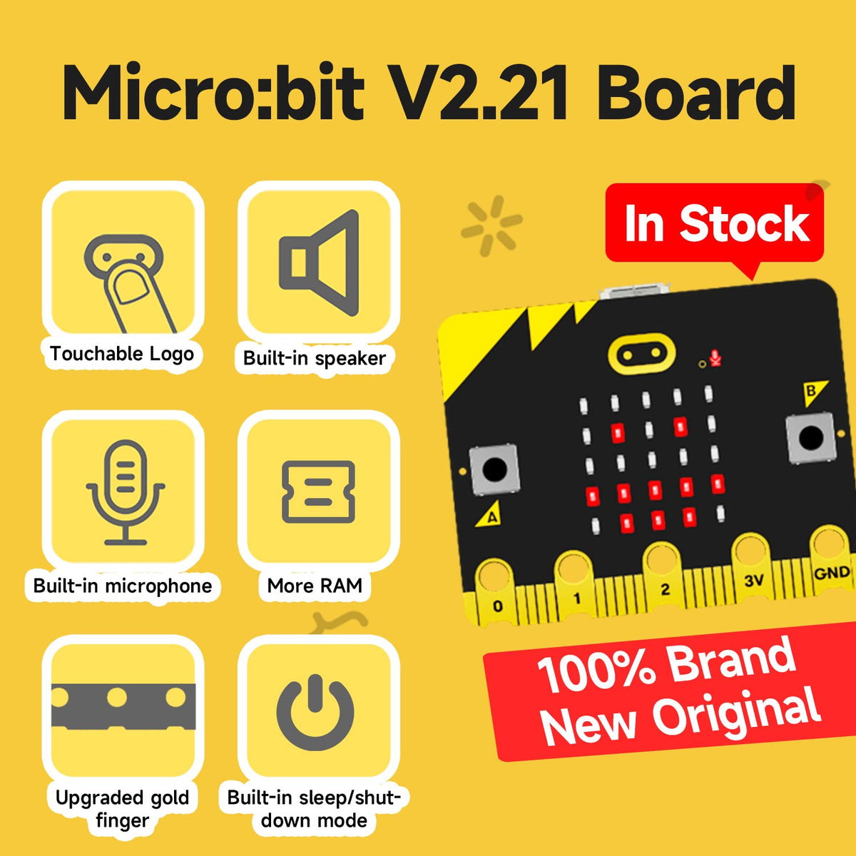 Nouvelle carte micro:bit V2/V1.5 officielle de la BBC 