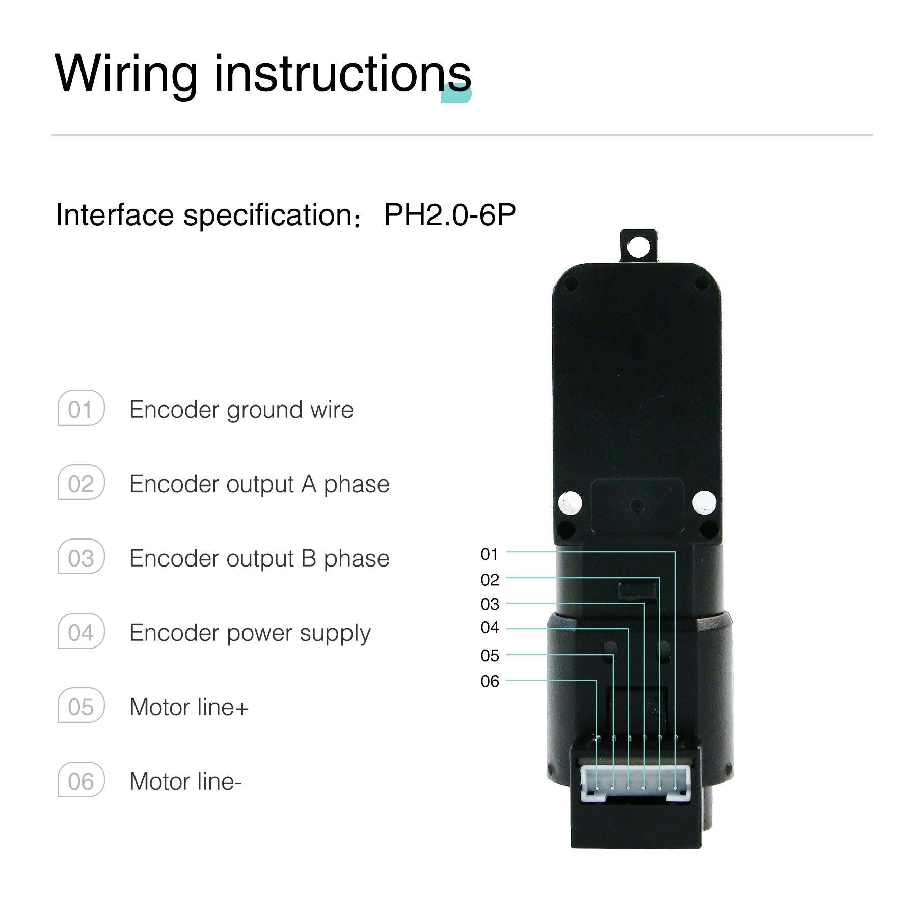 Yahboom TT DC Gear Reduced Motor with Encoder for DIY Smart Car - Yahboom