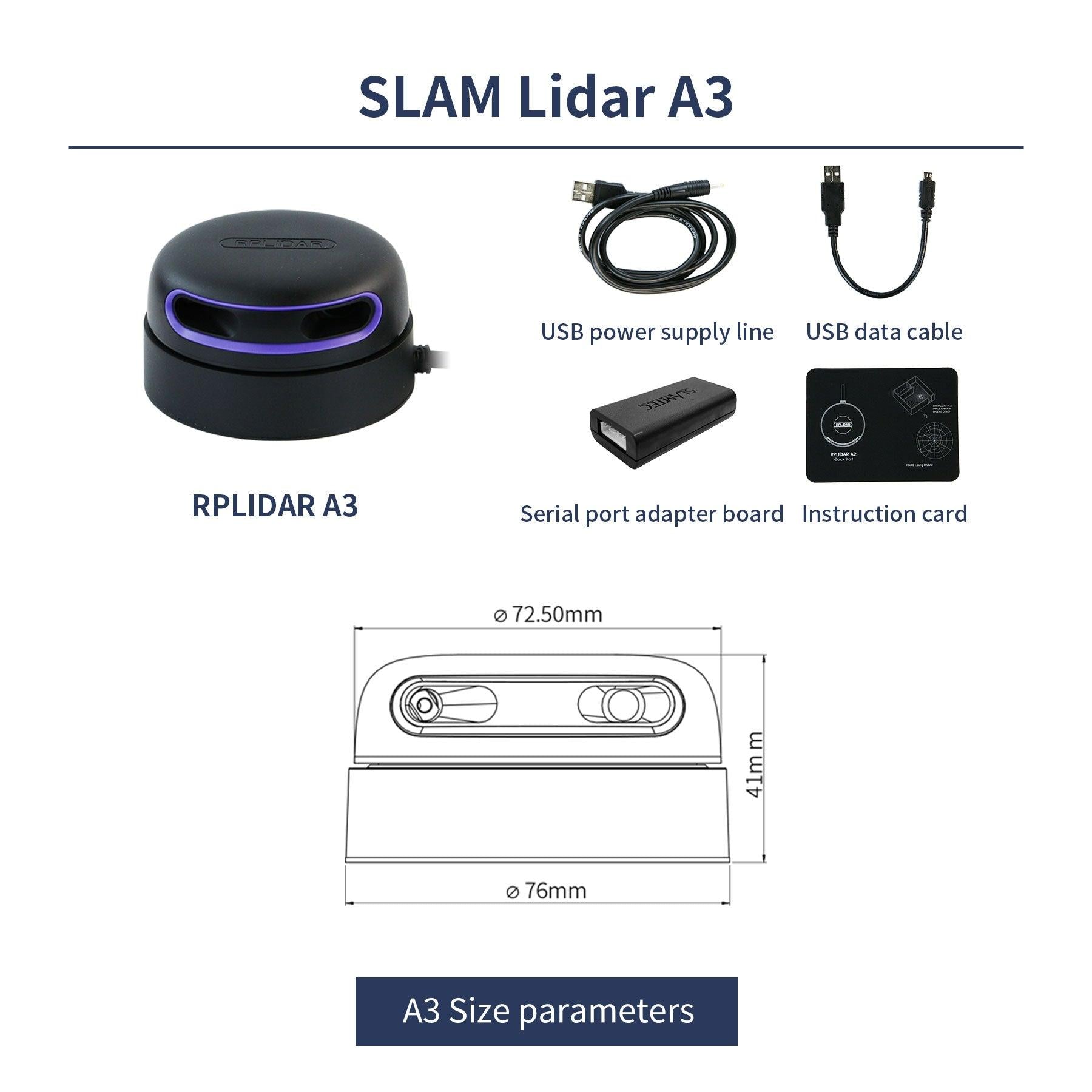 Slamtec RPLIDAR Lidar SLAM A1 A2 A3 S1 S2 S2L MapperM2 support Mapping navigation for ROS/ROS2 - Yahboom