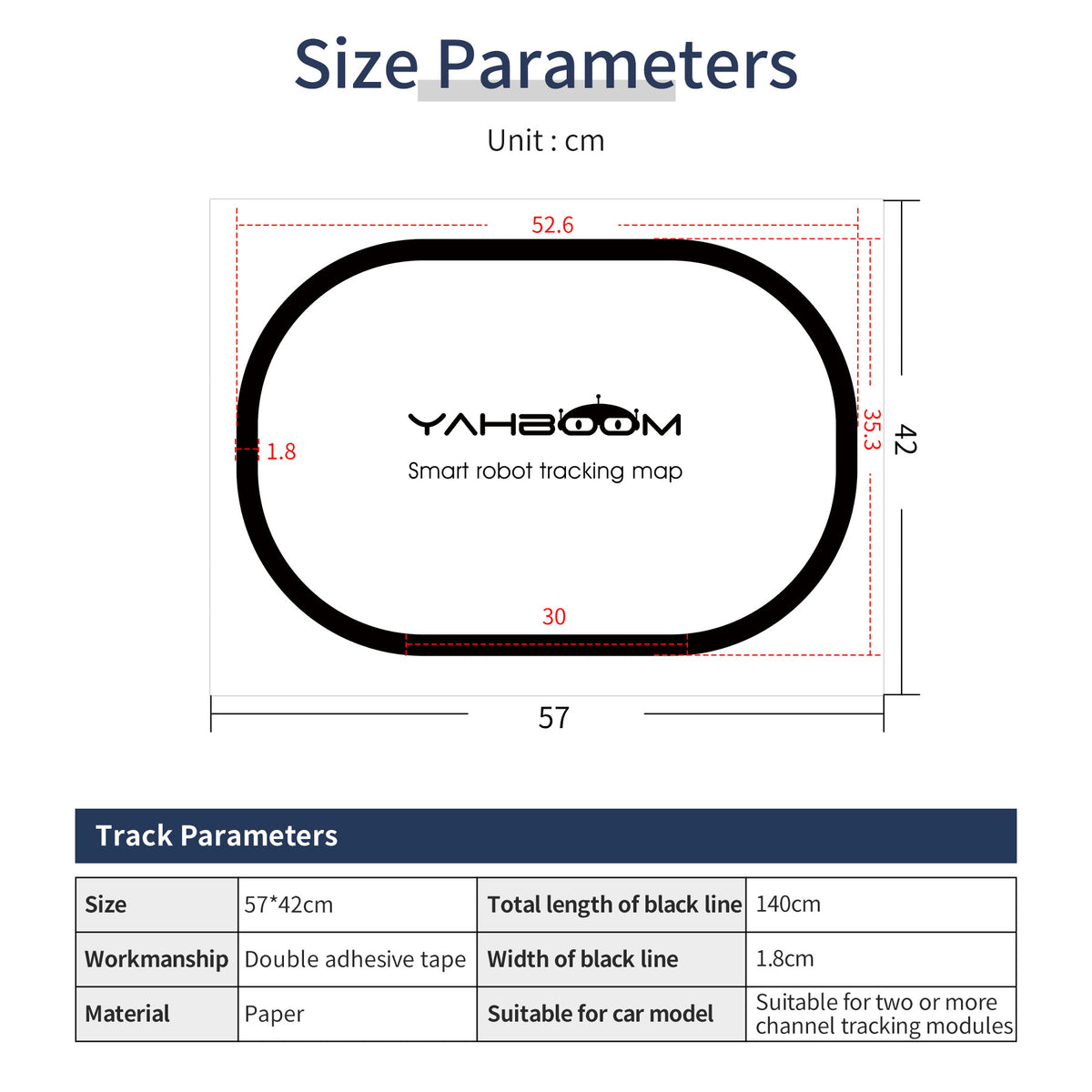 Yahboom Tracking map(57CM*42CM)