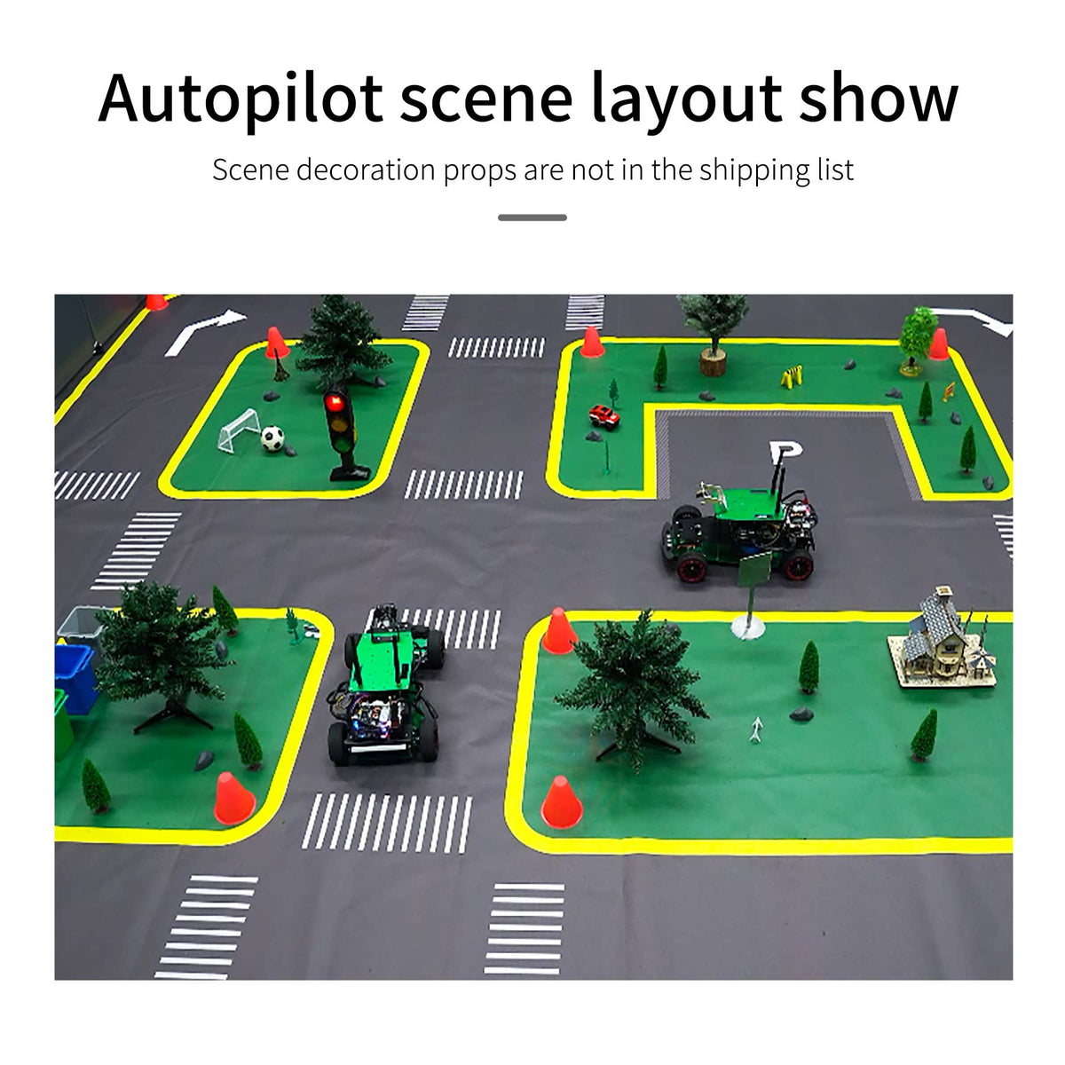 Lienzo de impresión UV con mapa de ruta del piloto automático Yahboom (2,8 m x 3,2 m)