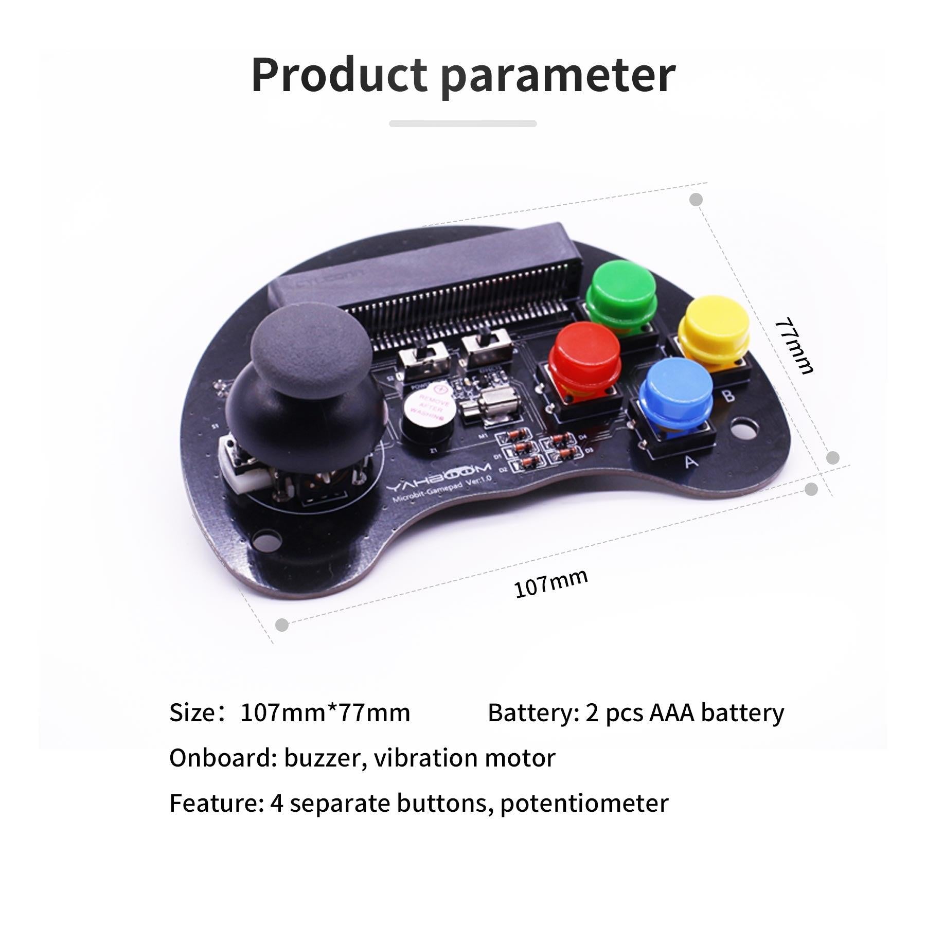 Yahboom micro:bit basic game handle compatible with Micro:bit V2/1.5 board - Yahboom